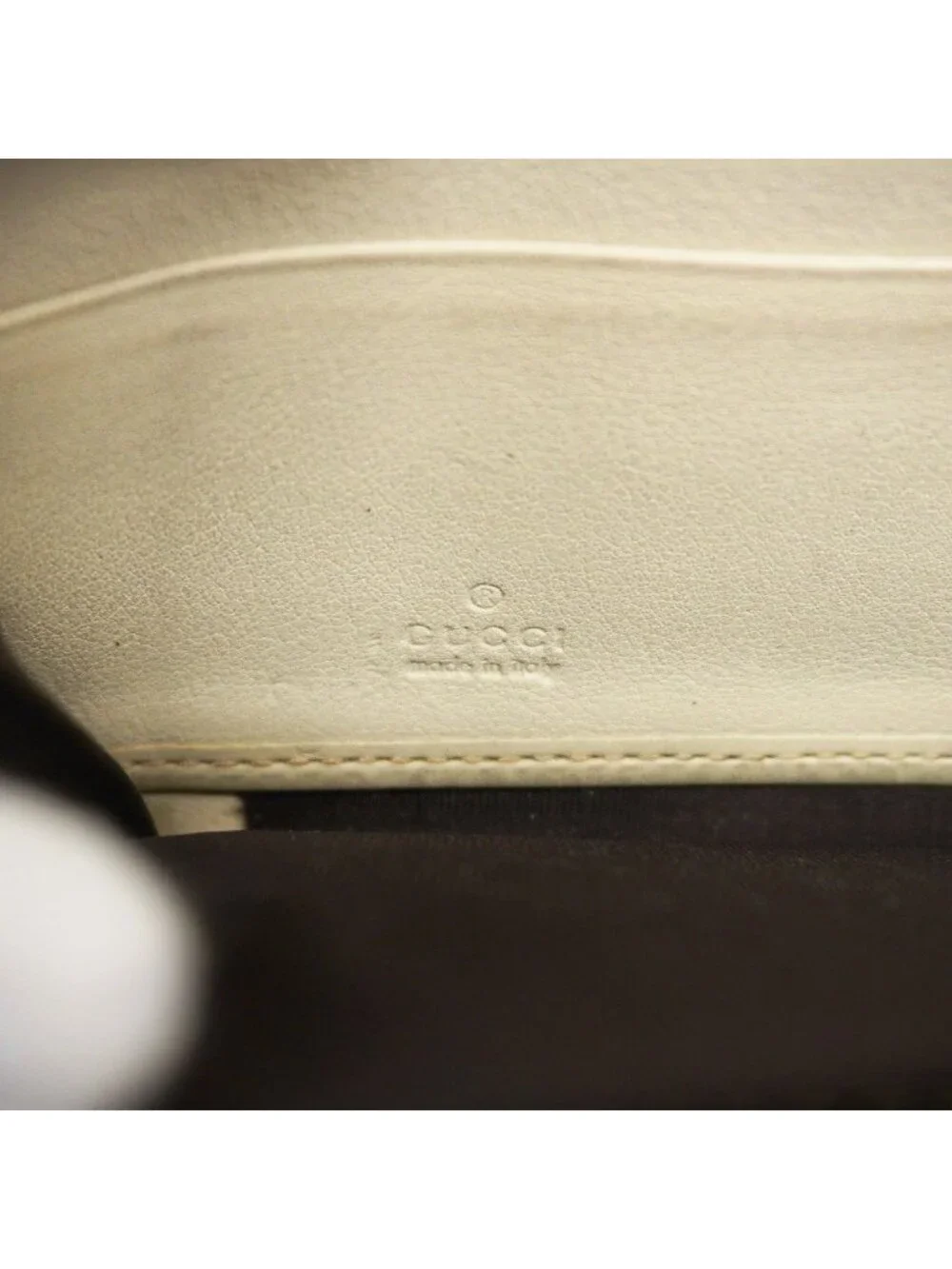 ★SOLD★ Gucci Wallet Guccissima Leather Beige Gold - Picture 4 of 7